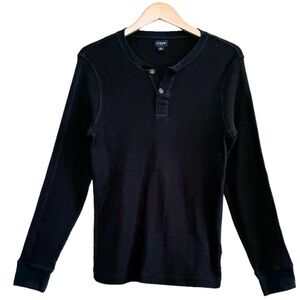 🌈 6/$60, JCrew Heavy Weight, Thermal, Base Layer Shirt, Black, Large